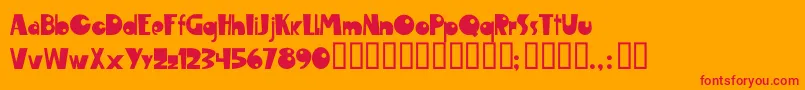 MaropawiClub Font – Red Fonts on Orange Background