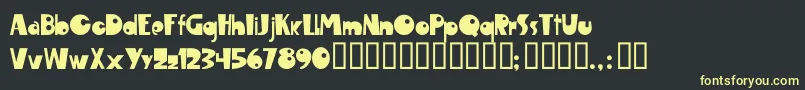 MaropawiClub Font – Yellow Fonts on Black Background