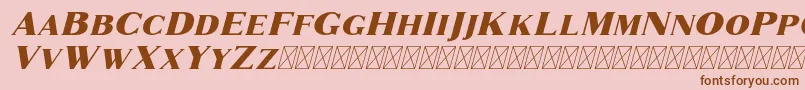 Marques Italic Font – Brown Fonts on Pink Background