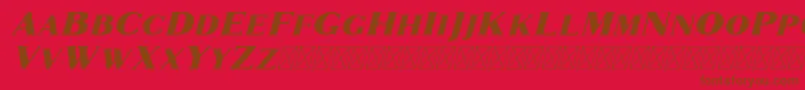 Marques Italic Font – Brown Fonts on Red Background