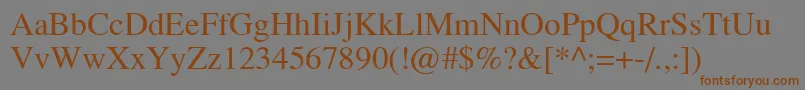 Tempus Font – Brown Fonts on Gray Background