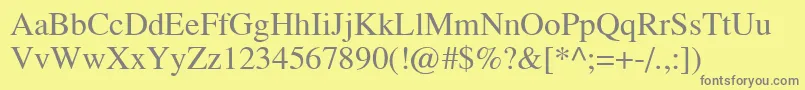 Tempus Font – Gray Fonts on Yellow Background
