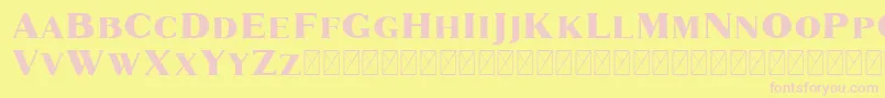 Marques-fontti – vaaleanpunaiset fontit keltaisella taustalla