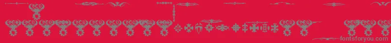 Marquis De Sade Ornaments Font – Gray Fonts on Red Background