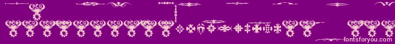 Marquis De Sade Ornaments Font – Pink Fonts on Purple Background