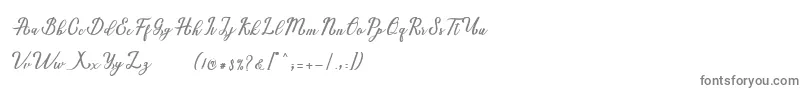 Marria Script-Schriftart – Graue Schriften auf weißem Hintergrund