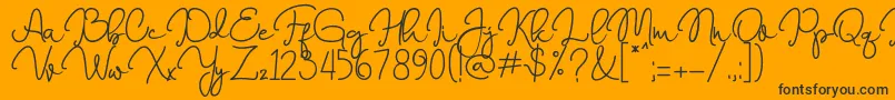 Marrisa   Font – Black Fonts on Orange Background