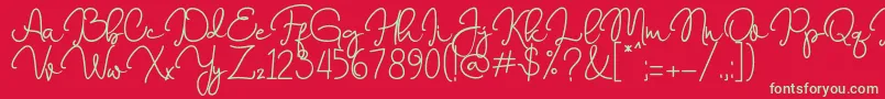 Marrisa   Font – Green Fonts on Red Background