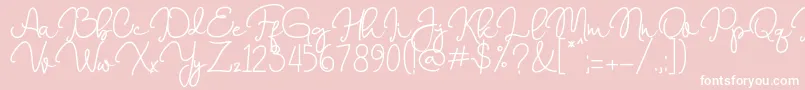 Marrisa   Font – White Fonts on Pink Background