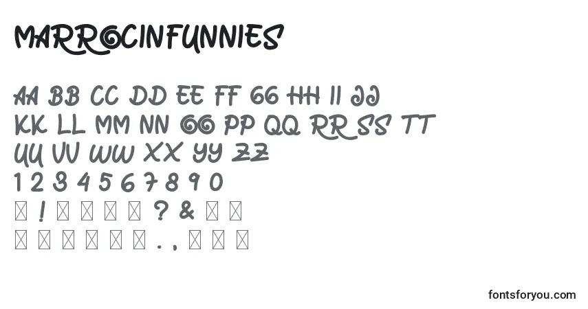 Шрифт MarrocinFunnies – алфавит, цифры, специальные символы