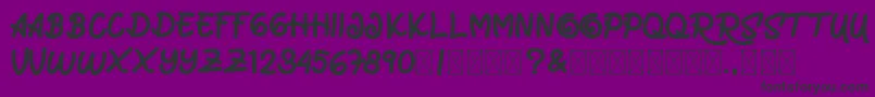 Шрифт MarrocinFunnies – чёрные шрифты на фиолетовом фоне