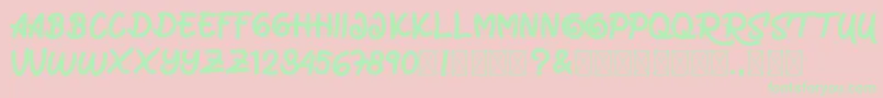 MarrocinFunnies Font – Green Fonts on Pink Background