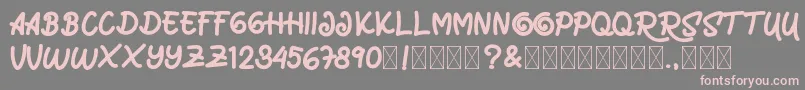 MarrocinFunnies Font – Pink Fonts on Gray Background