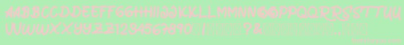 MarrocinFunnies Font – Pink Fonts on Green Background