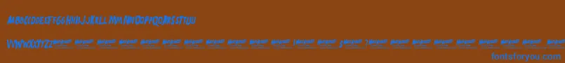 Шрифт Mars Attacks – синие шрифты на коричневом фоне