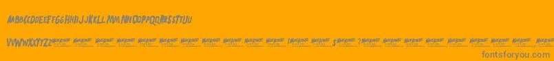 Mars Attacks Font – Gray Fonts on Orange Background