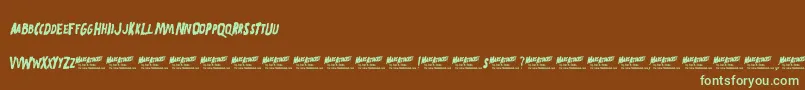 Mars Attacks Font – Green Fonts on Brown Background