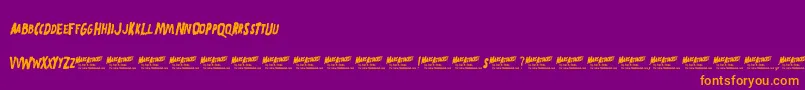 Mars Attacks Font – Orange Fonts on Purple Background