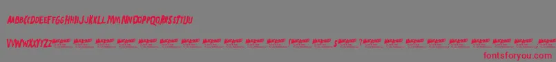 Mars Attacks Font – Red Fonts on Gray Background