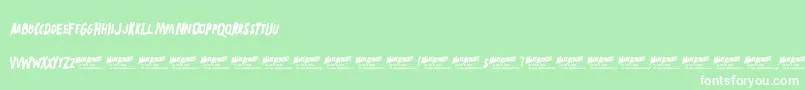 Mars Attacks Font – White Fonts on Green Background