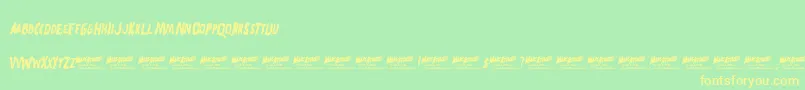 Mars Attacks Font – Yellow Fonts on Green Background