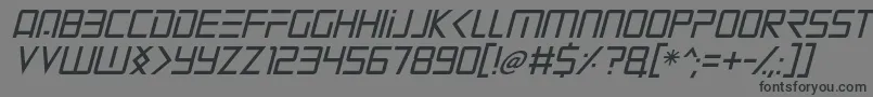 フォントMars Mission Italic – 黒い文字の灰色の背景