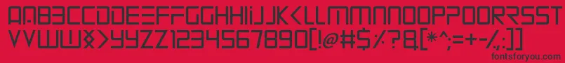 Mars Mission Font – Black Fonts on Red Background