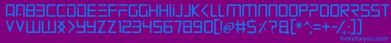 Mars Mission Font – Blue Fonts on Purple Background