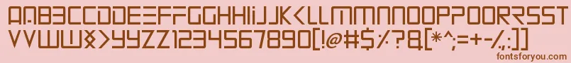 Mars Mission Font – Brown Fonts on Pink Background