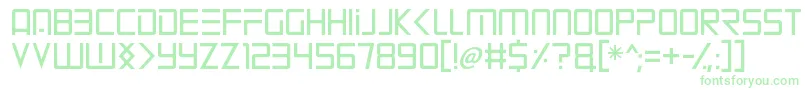 Mars Mission Font – Green Fonts on White Background