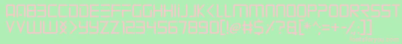 Mars Mission Font – Pink Fonts on Green Background