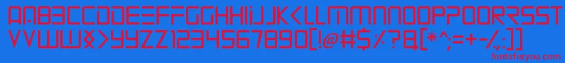 Mars Mission Font – Red Fonts on Blue Background