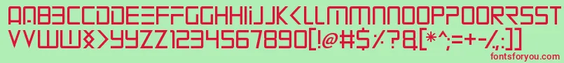 Mars Mission Font – Red Fonts on Green Background