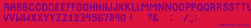 ListenLearnRethink Font – Purple Fonts on Red Background