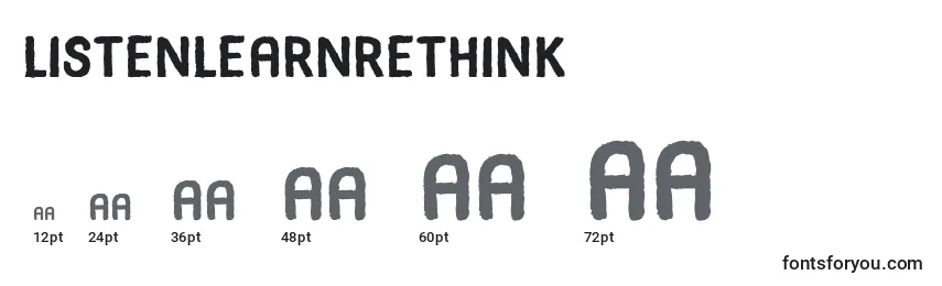 ListenLearnRethink Font Sizes