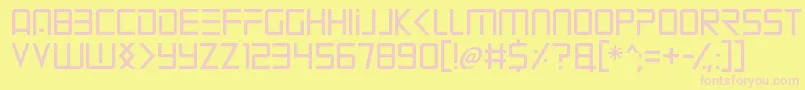 Mars Mission Font – Pink Fonts on Yellow Background