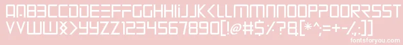 Mars Mission Font – White Fonts on Pink Background