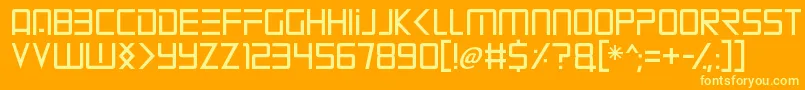 Mars Mission Font – Yellow Fonts on Orange Background