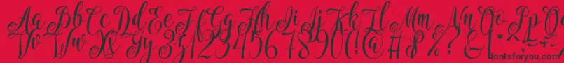 Marshanda Font – Black Fonts on Red Background