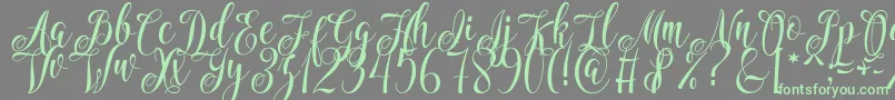 Marshanda Font – Green Fonts on Gray Background