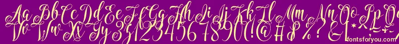 Marshanda Font – Yellow Fonts on Purple Background