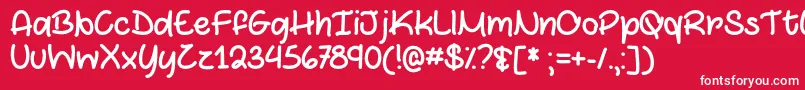 Marshmallows and Chocolate   Font – White Fonts on Red Background