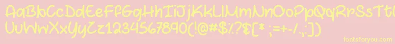 Marshmallows and Chocolate   Font – Yellow Fonts on Pink Background