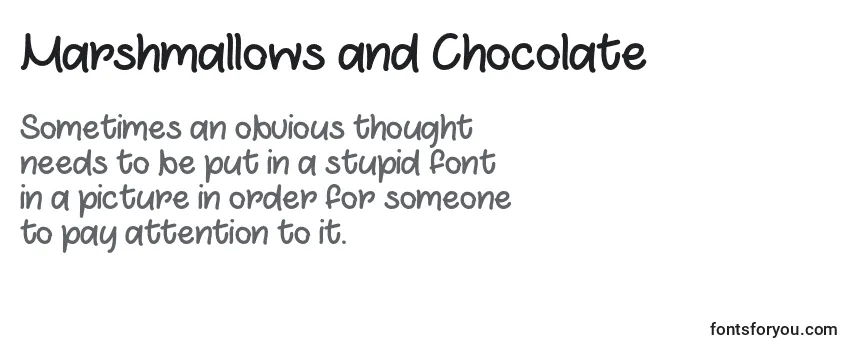 Marshmallows and Chocolate  -fontti