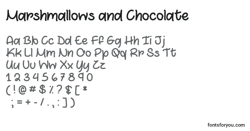 Schriftart Marshmallows and Chocolate   (133656) – Alphabet, Zahlen, spezielle Symbole