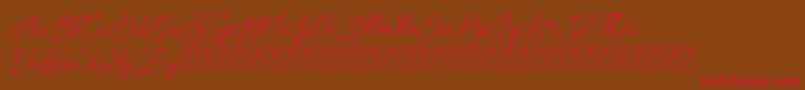More about Marsseille Demo Font Marsseille Demo Font – Red Fonts on Brown Background