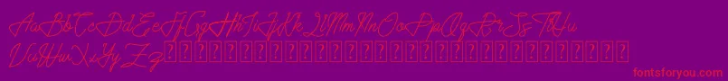 Marsseille Demo Font – Red Fonts on Purple Background