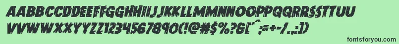 Doktermonstroital Font – Black Fonts on Green Background