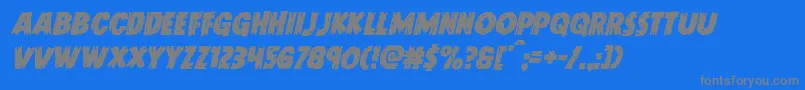 Шрифт Doktermonstroital – серые шрифты на синем фоне