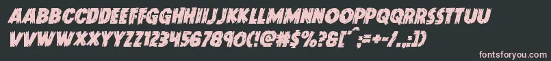 Шрифт Doktermonstroital – розовые шрифты на чёрном фоне